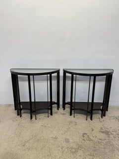 Joseph Jeup Bronze Acadia Demilune Console Table for Donghia, 2014 - a Pair