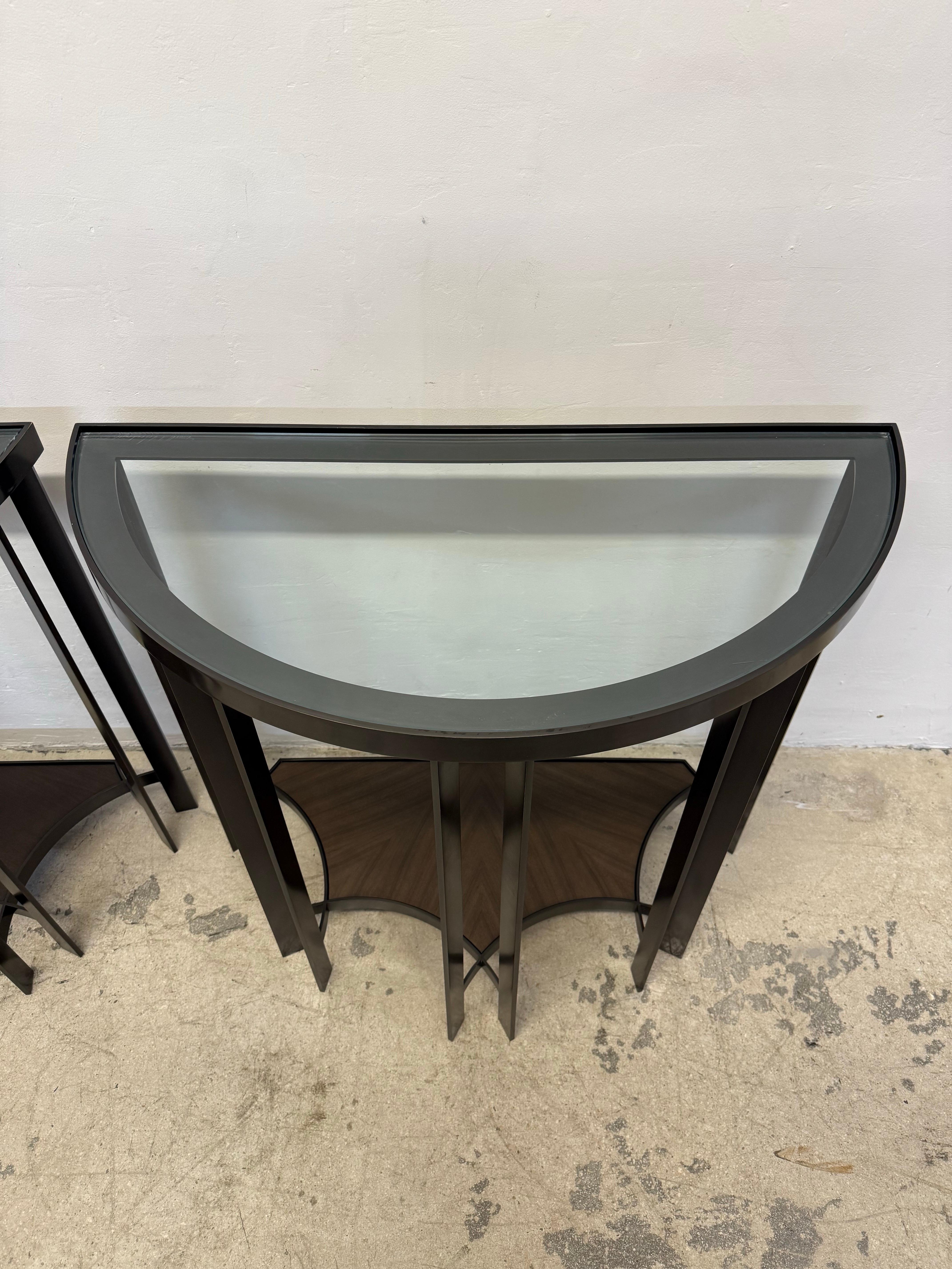 Joseph Jeup Bronze Acadia Demilune Console Table for Donghia, 2014 - a Pair 1