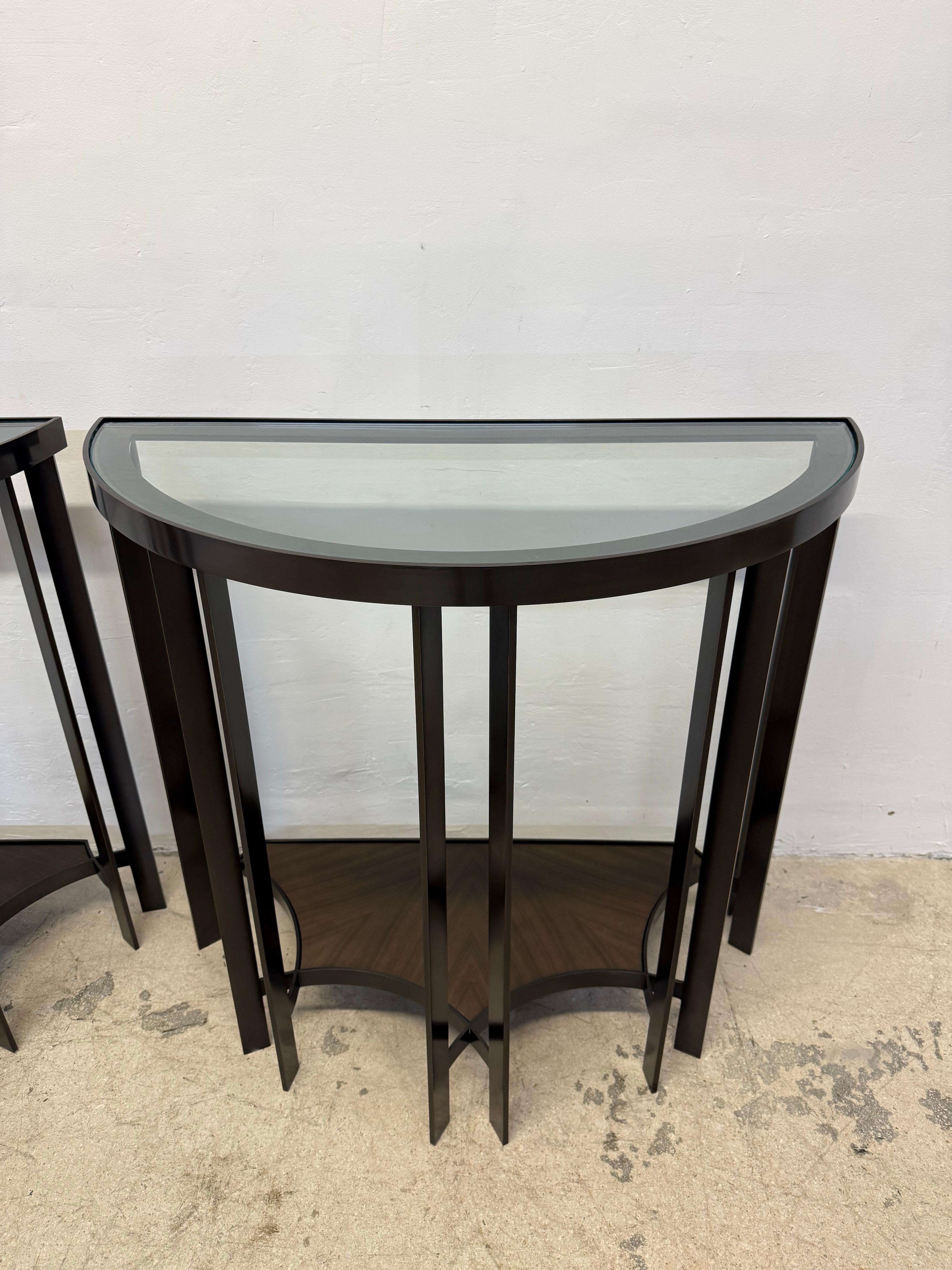 Joseph Jeup Bronze Acadia Demilune Console Table for Donghia, 2014 - a Pair 2