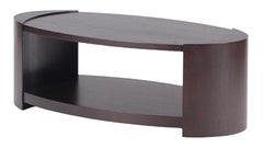 Joseph Jeup Contemporary Oval Mahogany Coffee Table