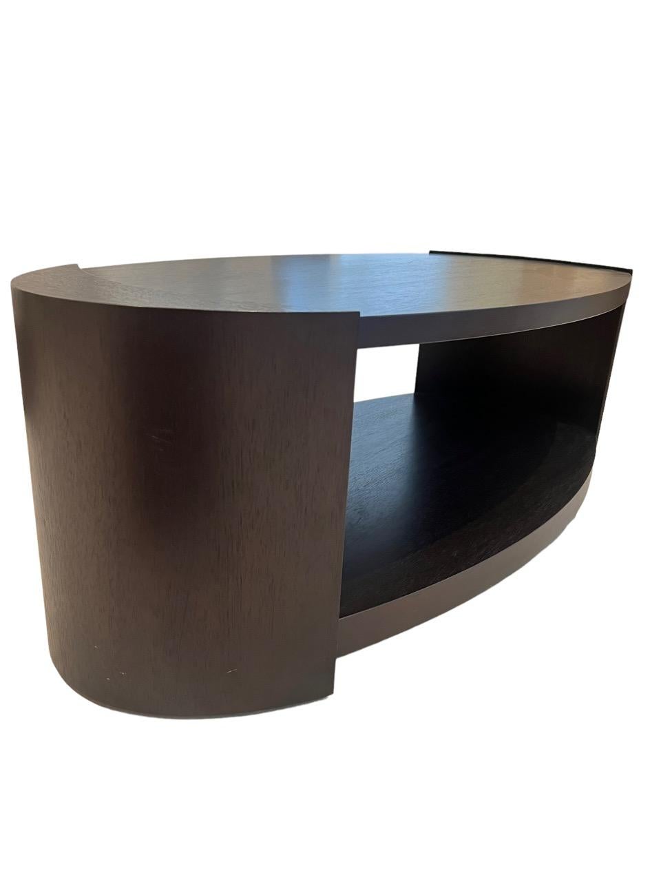 Joseph Jeup Contemporary Oval Mahogany Coffee Table 3