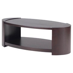 Joseph Jeup Contemporary Oval Mahogany Coffee Table