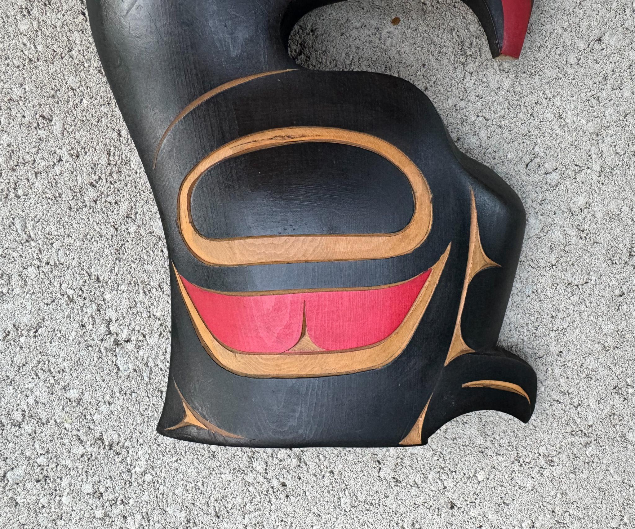 Canadian Joseph (Joe) Campbell Thunder Bird Carving, Pacific Northwest, 20th Century For Sale