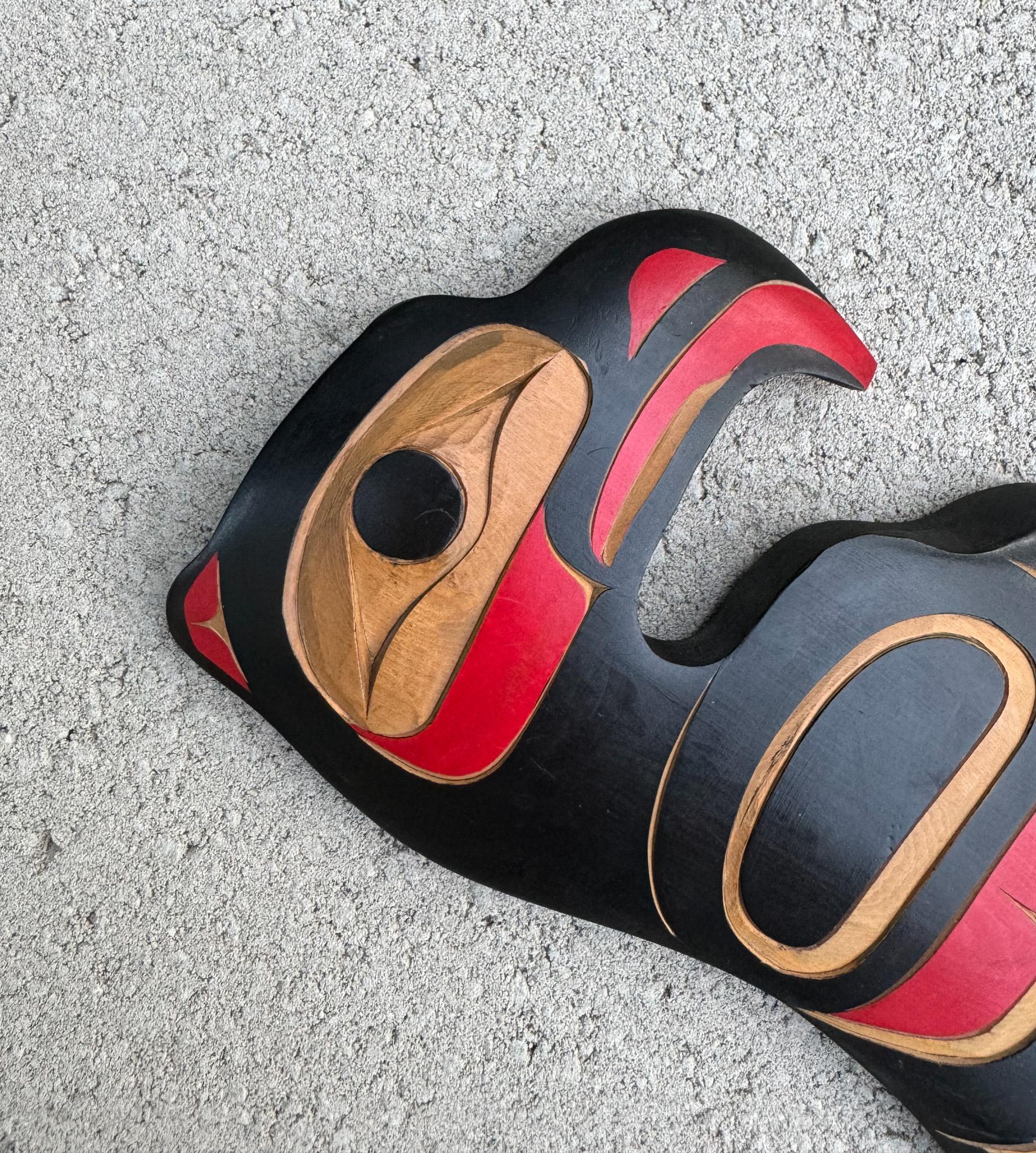 Carved Joseph (Joe) Campbell Thunder Bird Carving, Pacific Northwest, 20th Century For Sale