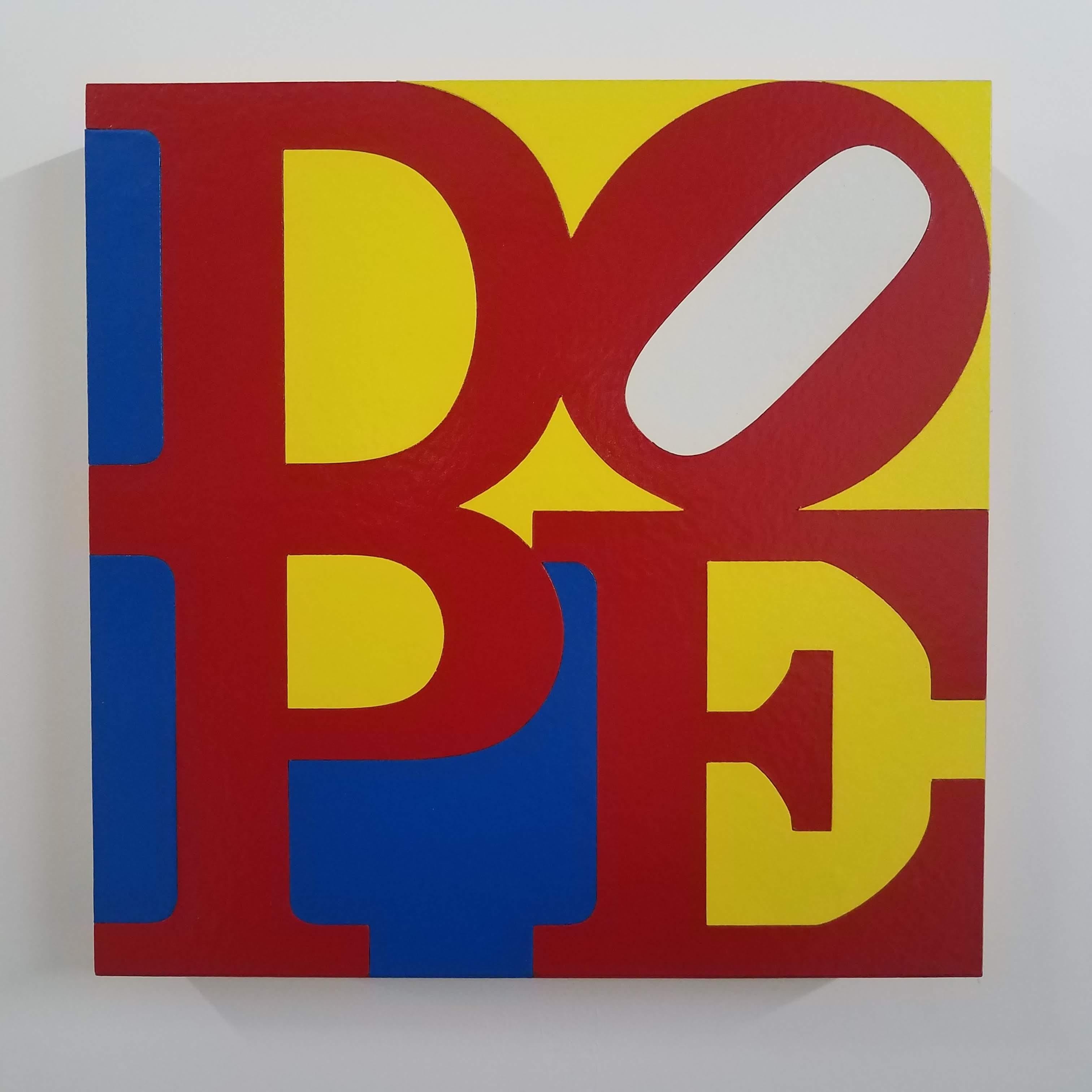 Colorado (Amendment 64), Dope in Blue, Yellow, Red and White on panel - Mixed Media Art by Joseph Juju Bottari