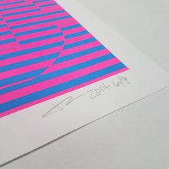 Venice Beach, Dope series in Fluorescent Pink and Blue Silk Screen print
