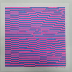 Venice Beach, Dope series in Fluorescent Pink and Blue Silk Screen print 