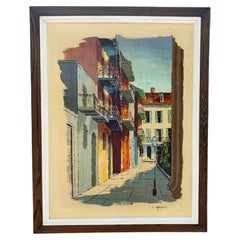 Joseph Kadanec Framed Painting, Mid-Century, circa 1960s