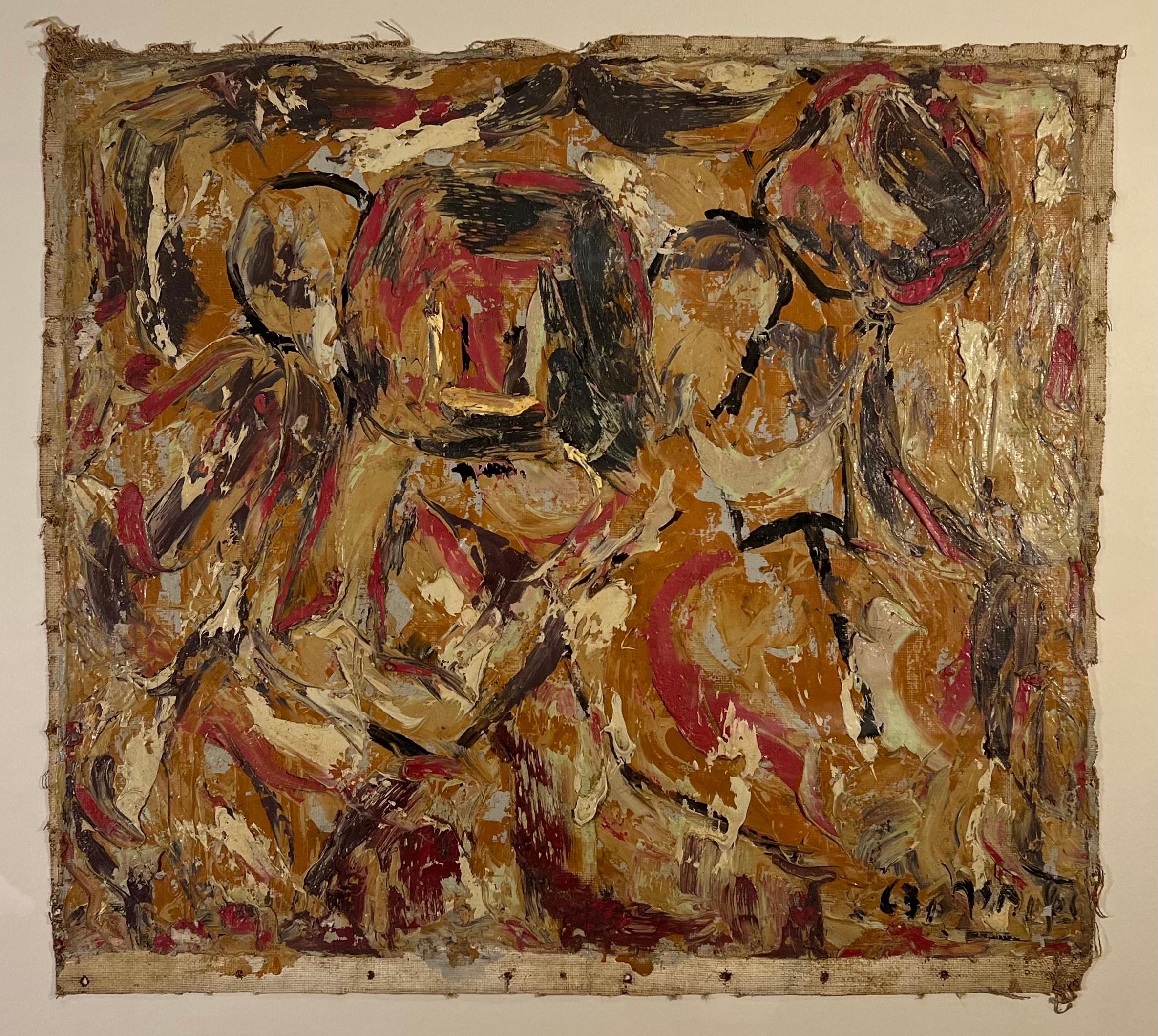 Unbetitelt I (Beige), Abstract Painting, von Joseph Kapeza