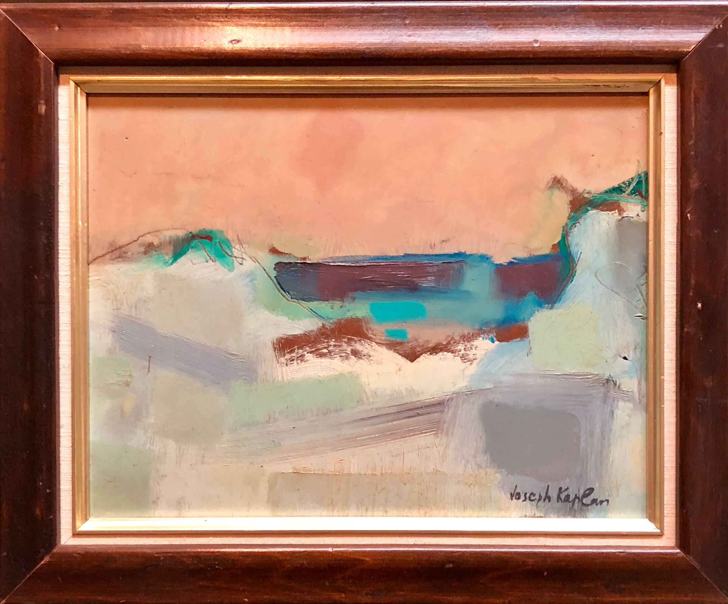 Joseph Kaplan Landscape Painting - Abstract Expressionist Provincetown Seascape Oil Painting