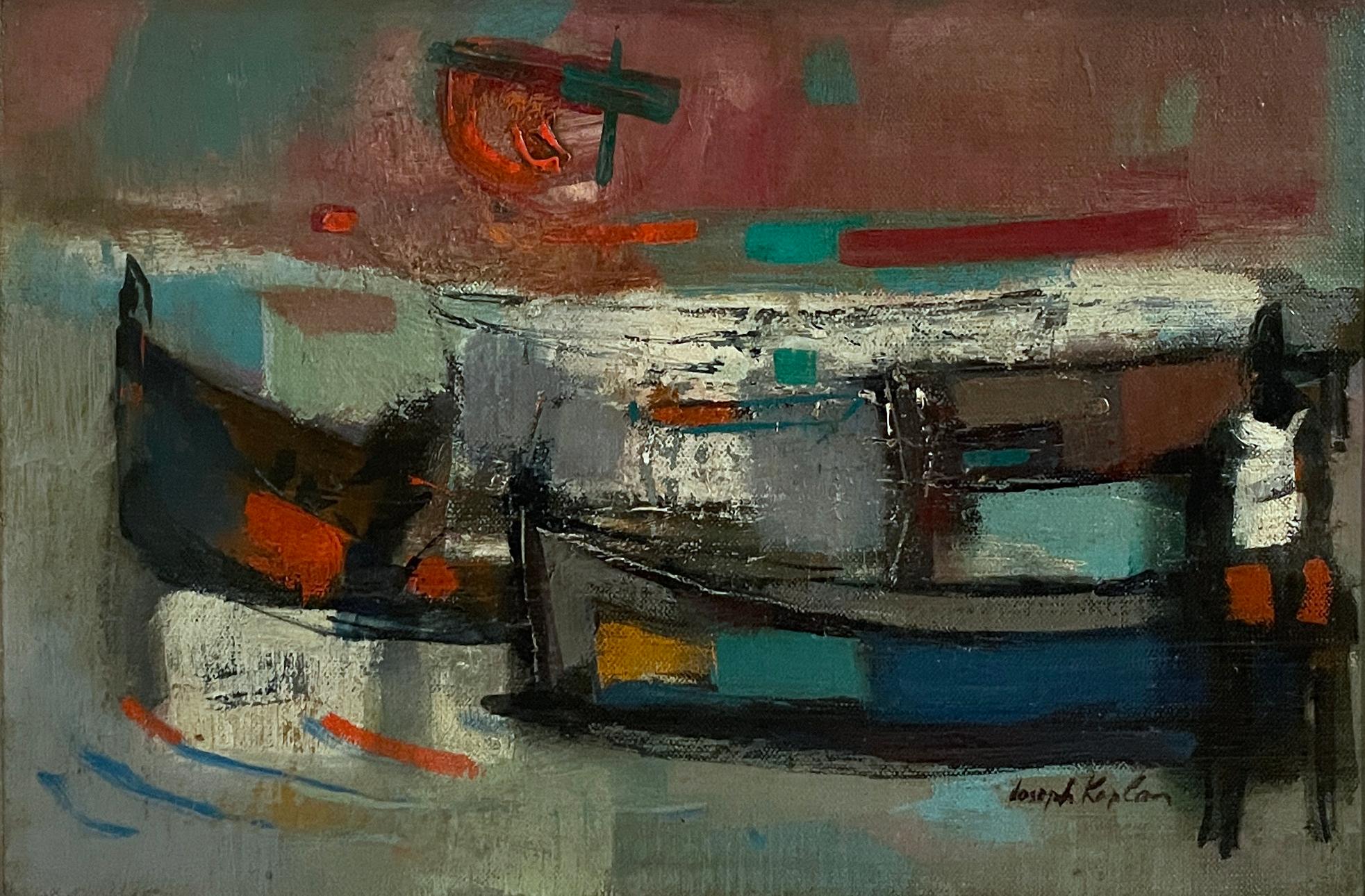  Joseph Kaplan Landscape Painting - Boats