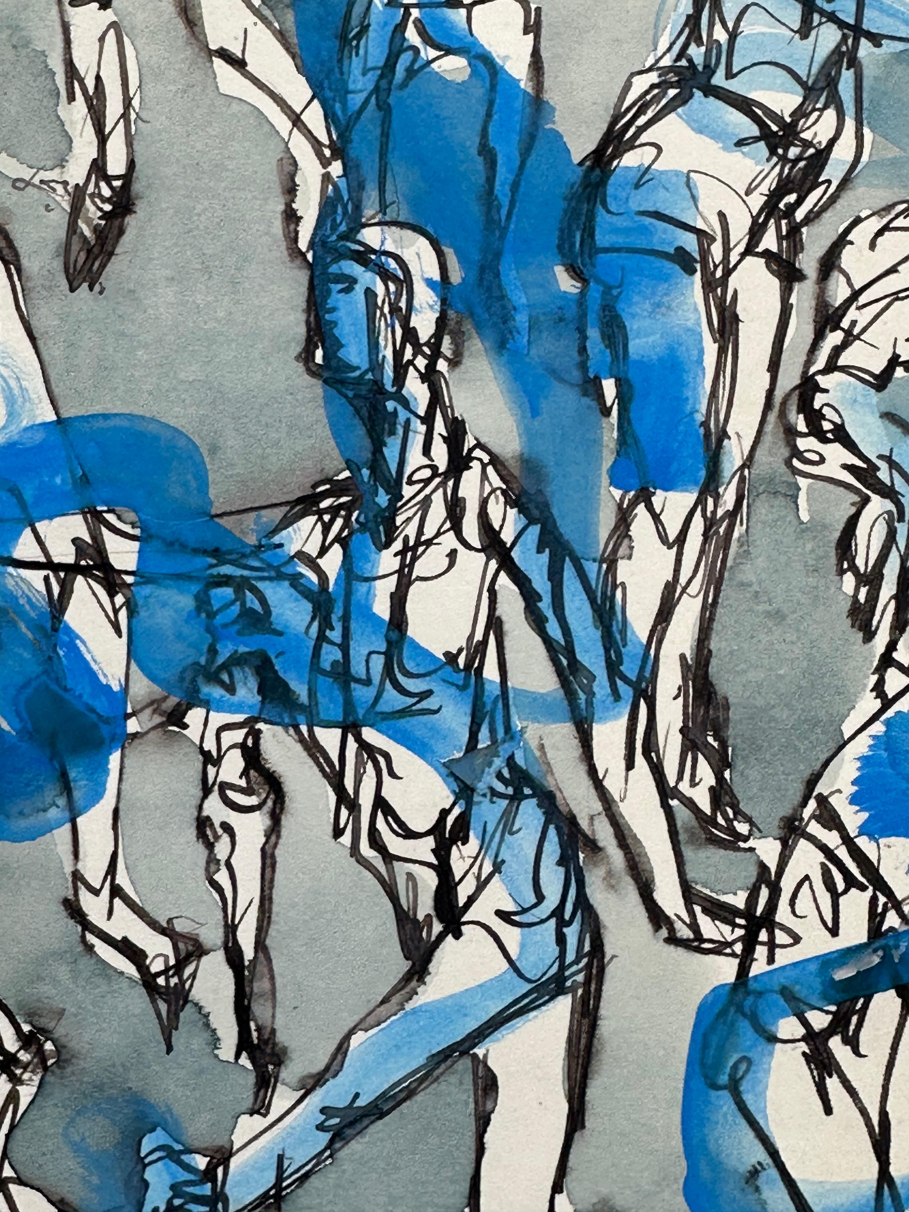 Joseph Kardonne (1911-1985). Dancers, 1978. Gouache, watercolor and ink on paper, sheet measures 12 x 14.25 inches; 12 1/2 x 17 5/8 inches mounted on cardboard.   Signed, dated and titled at right. 

Born in Newark, New Jersey in 1911, Joe Kardonne