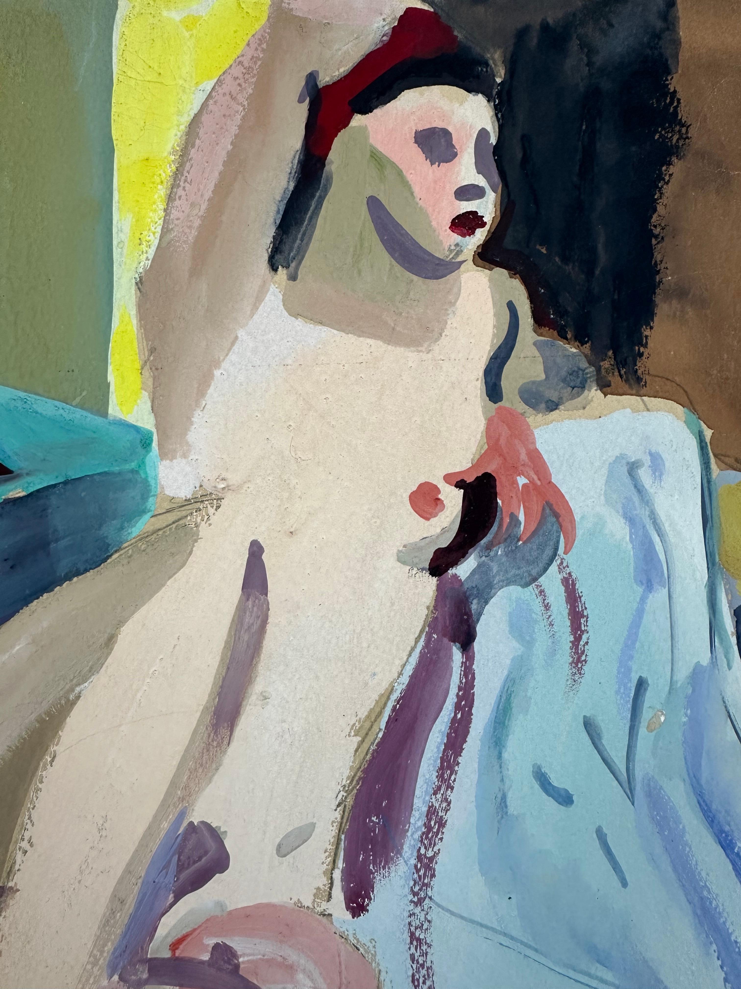 Joseph Kardonne (1911-1985).

Nude Woman, 1949.

Gouache on paper, sheet measures 13.5 x 13.5 inches. Image measures 12 x 12 inches. 

Signed, dated and titled lower right. Unframed. Excellent condition.

Born in Newark, New Jersey in 1911, Joe