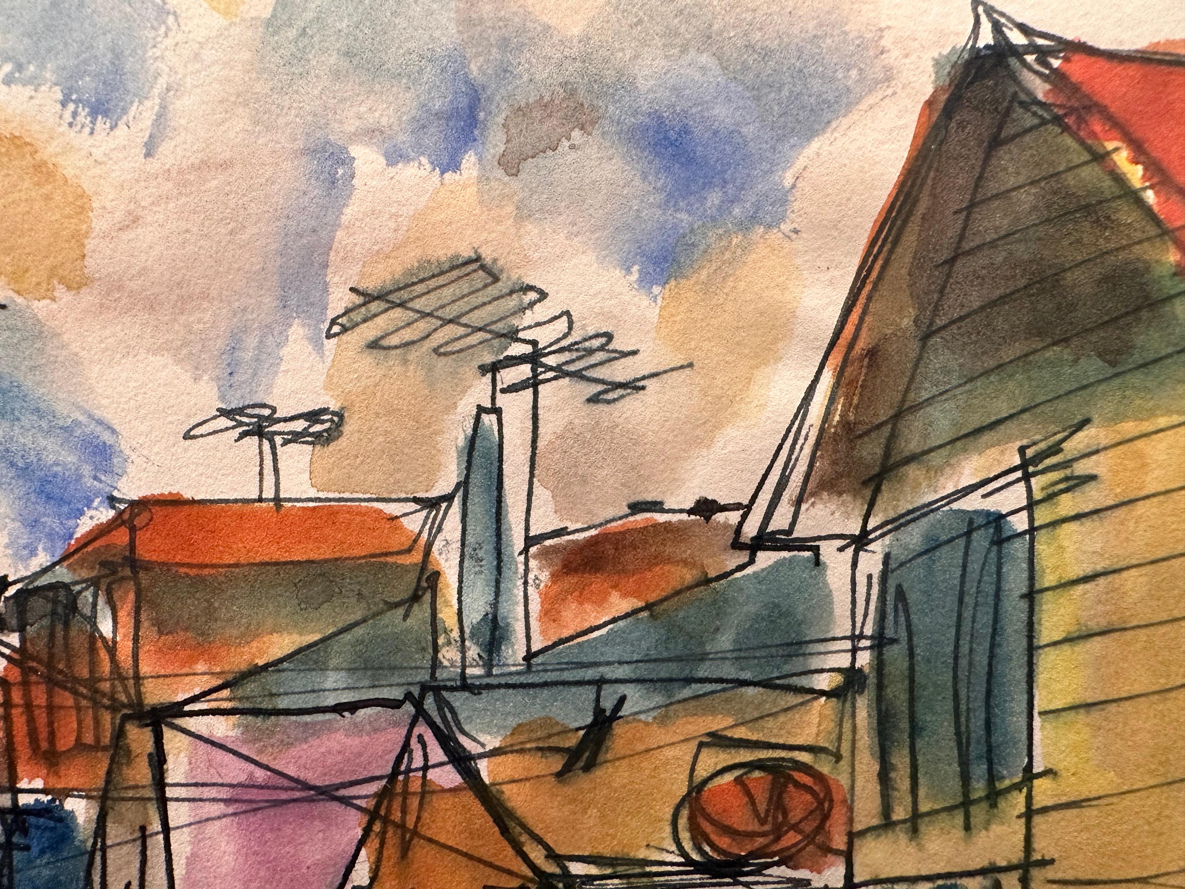 Joseph Kardonne (1911-1985). Boothbay Harbor, Maine, 1967. Watercolor on paper, sheet measures 8.5 x 11 inches. Signed, dated and titled lower center. Excellent condition. Unframed. 

Born in Newark, New Jersey in 1911, Joe Kardonne first showed an