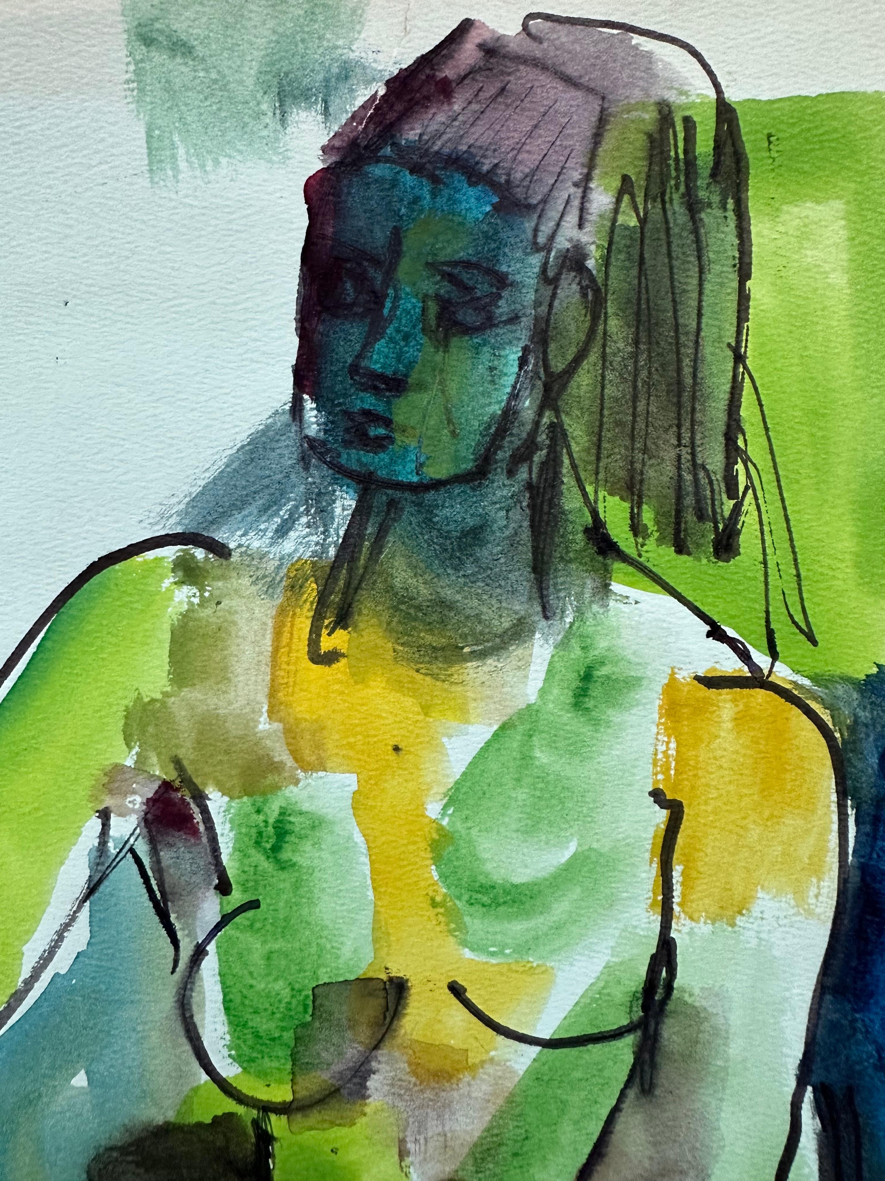 Cubist Female Nude Woman - Painting by Joseph Kardonne