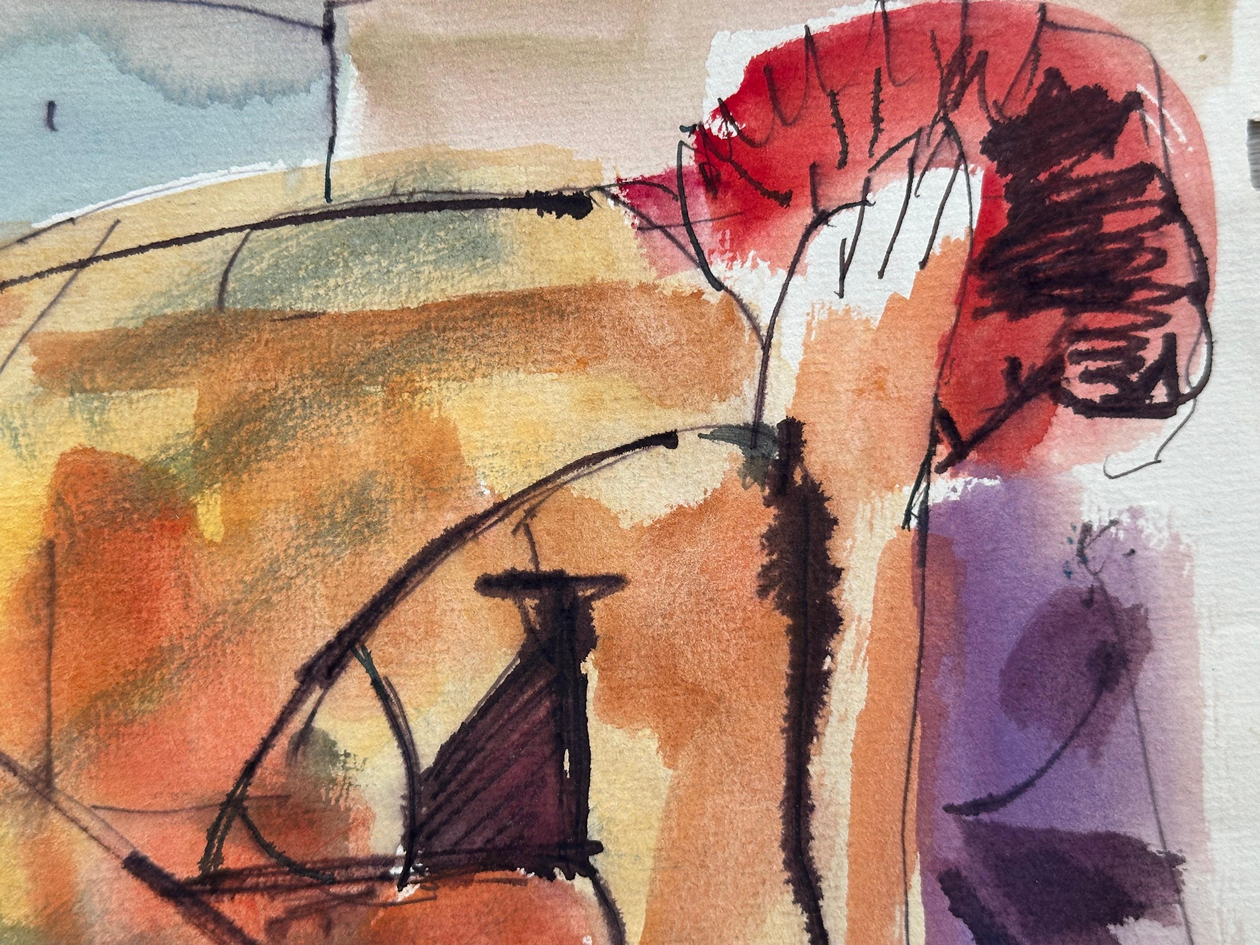 Donna cubista nuda - Painting di Joseph Kardonne