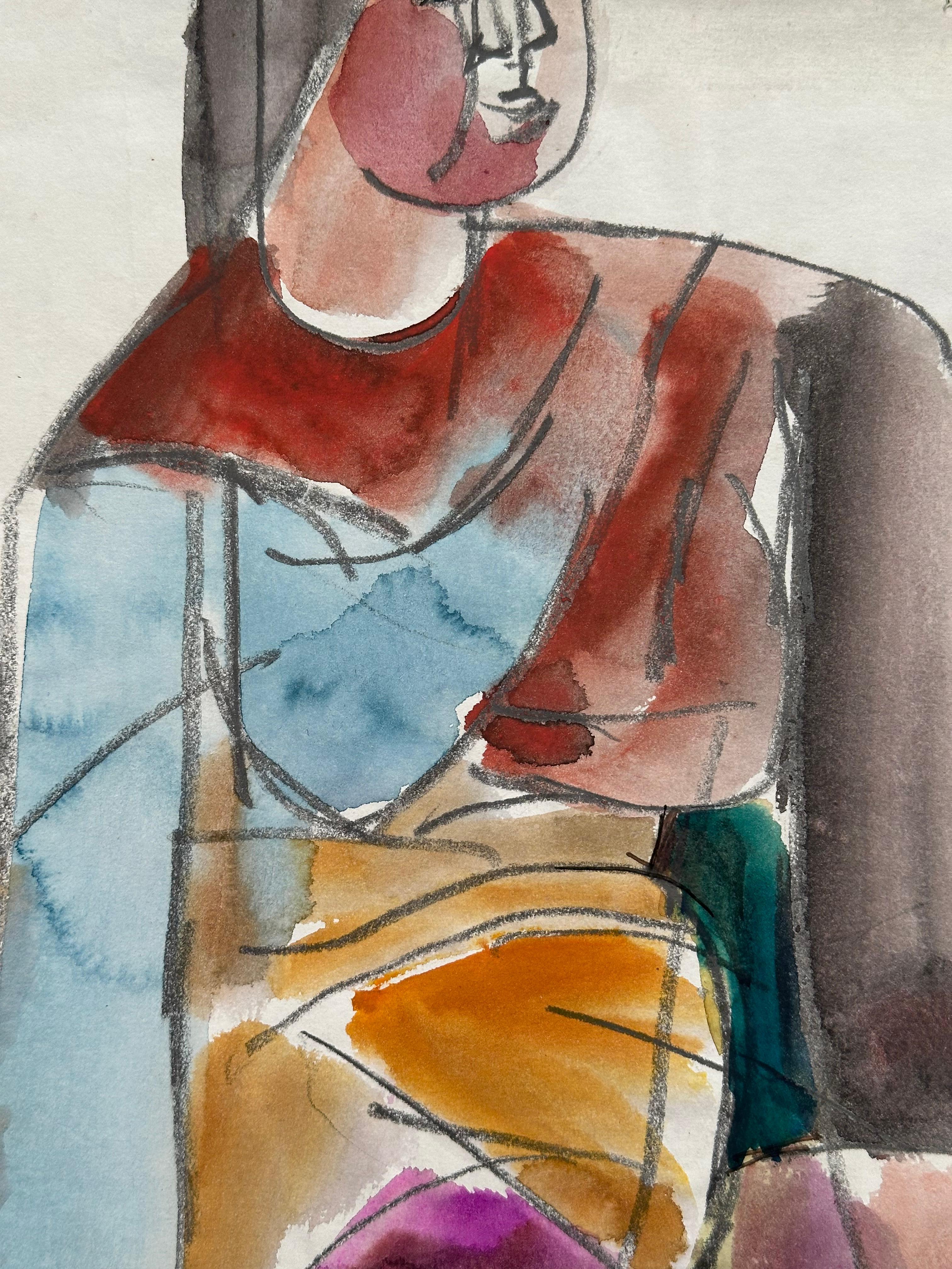 Cubist Female Nude Woman - Painting by Joseph Kardonne