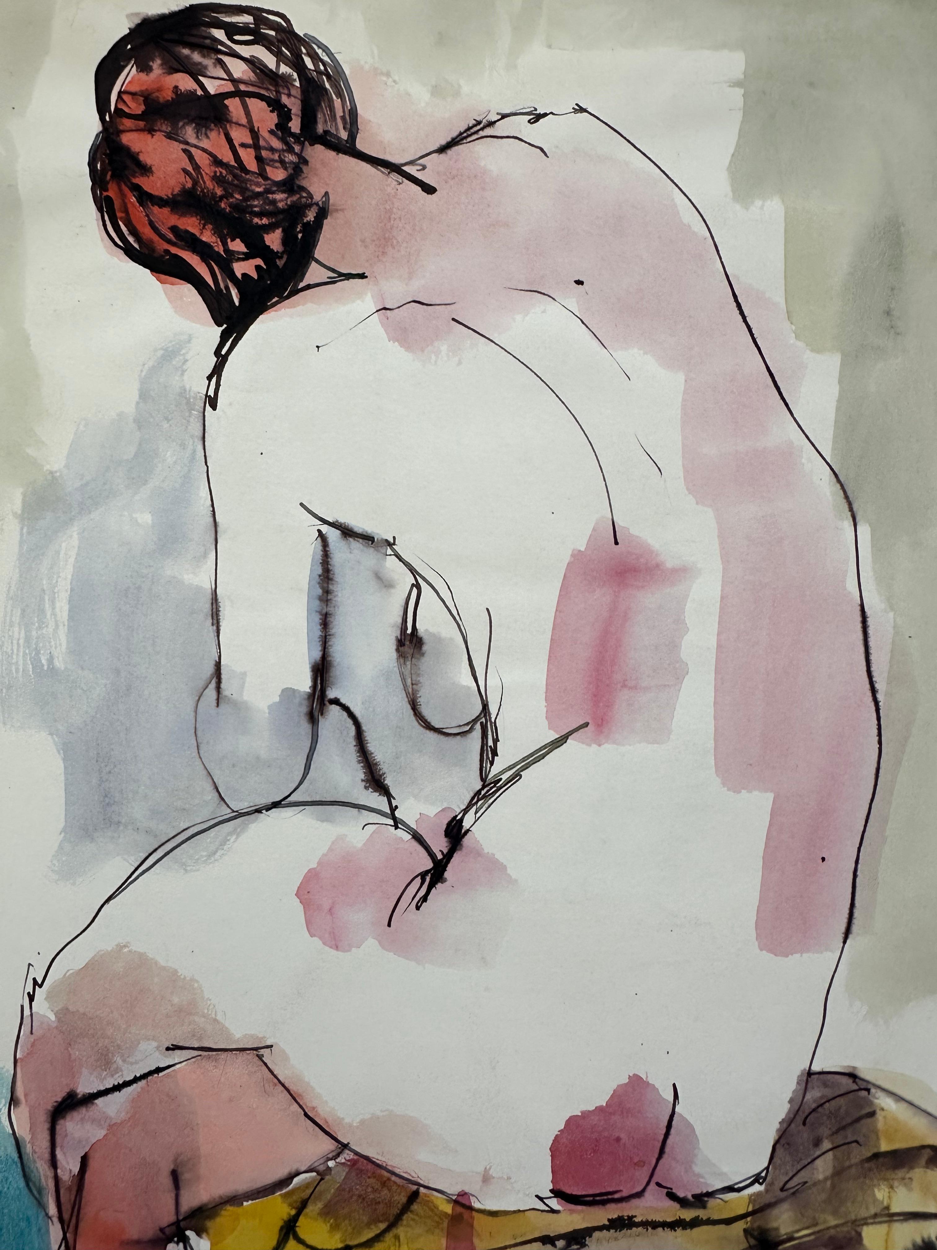 Joseph Kardonne (1911-1985). Nude Woman, 1967. Watercolor on paper, sheet measures 11.25 x 17.25 inches.  Signed, dated and titled lower right. Excellent condition.

Born in Newark, New Jersey in 1911, Joe Kardonne first showed an interest in art at