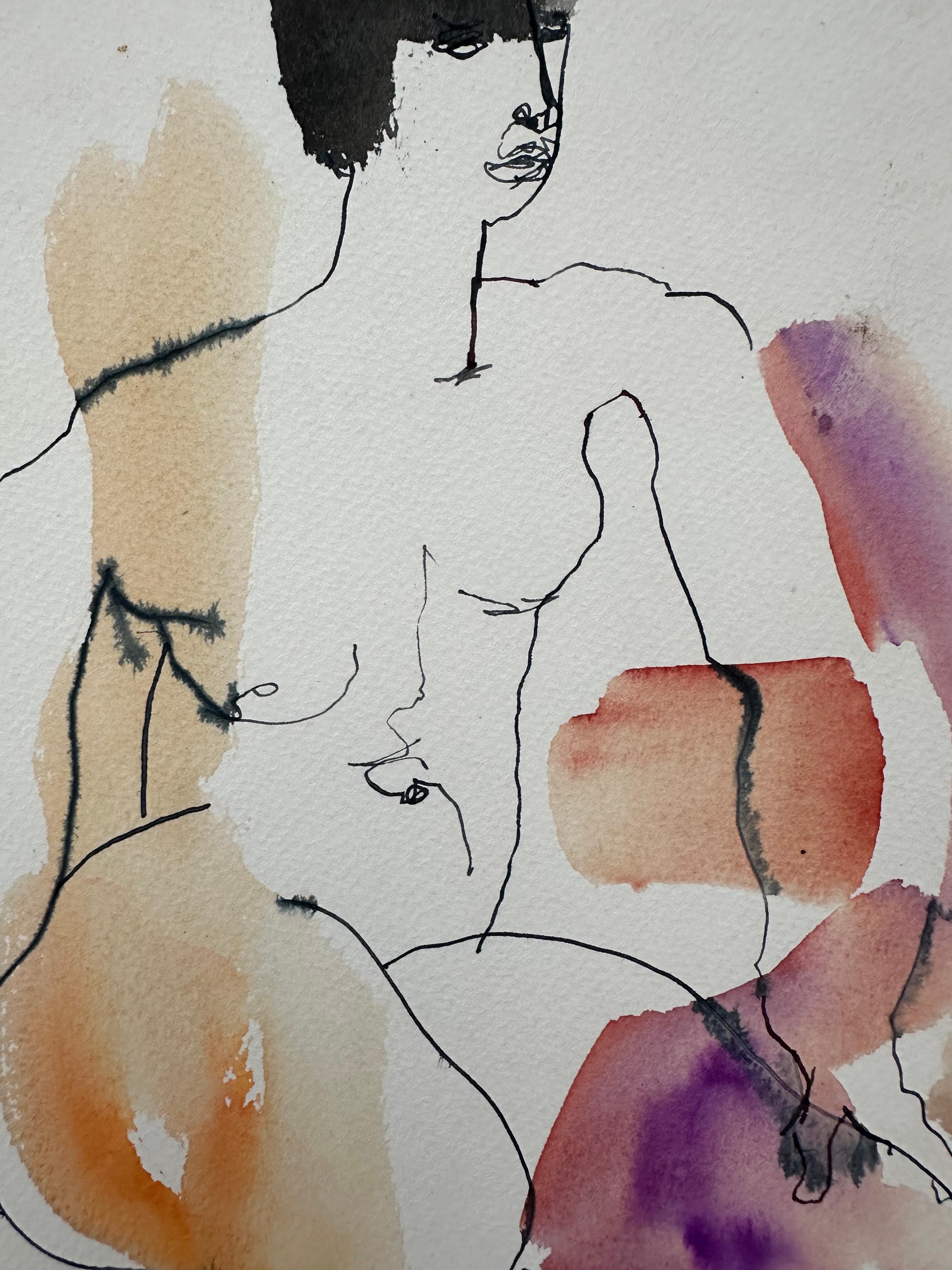 Joseph Kardonne (1911-1985). Nude Woman, 1967. Watercolor on paper, sheet measures 11 x 14 inches.  Signed, dated and titled lower right. Excellent condition.

Born in Newark, New Jersey in 1911, Joe Kardonne first showed an interest in art at an