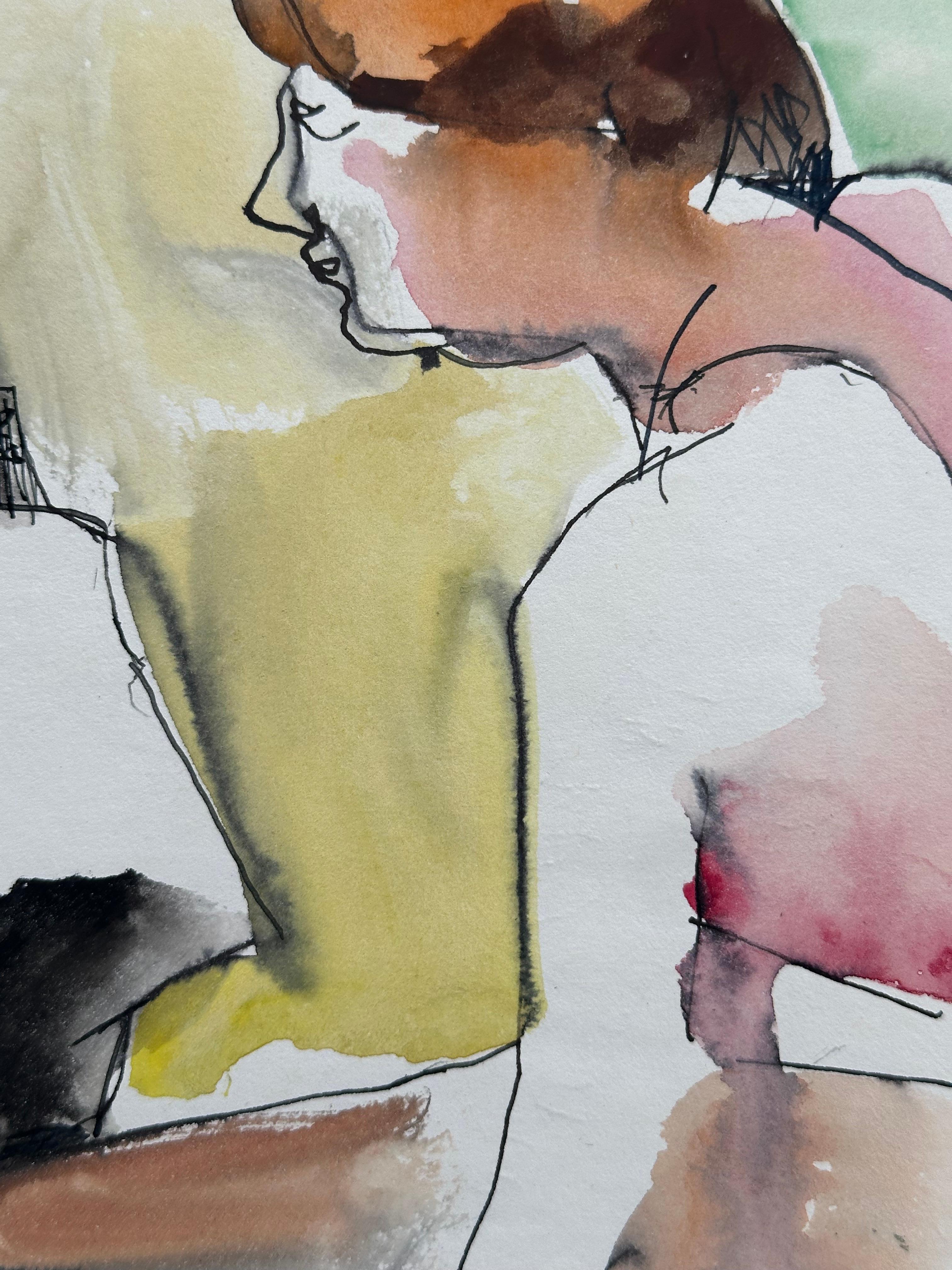 Donna cubista nuda - Painting Cubismo di Joseph Kardonne