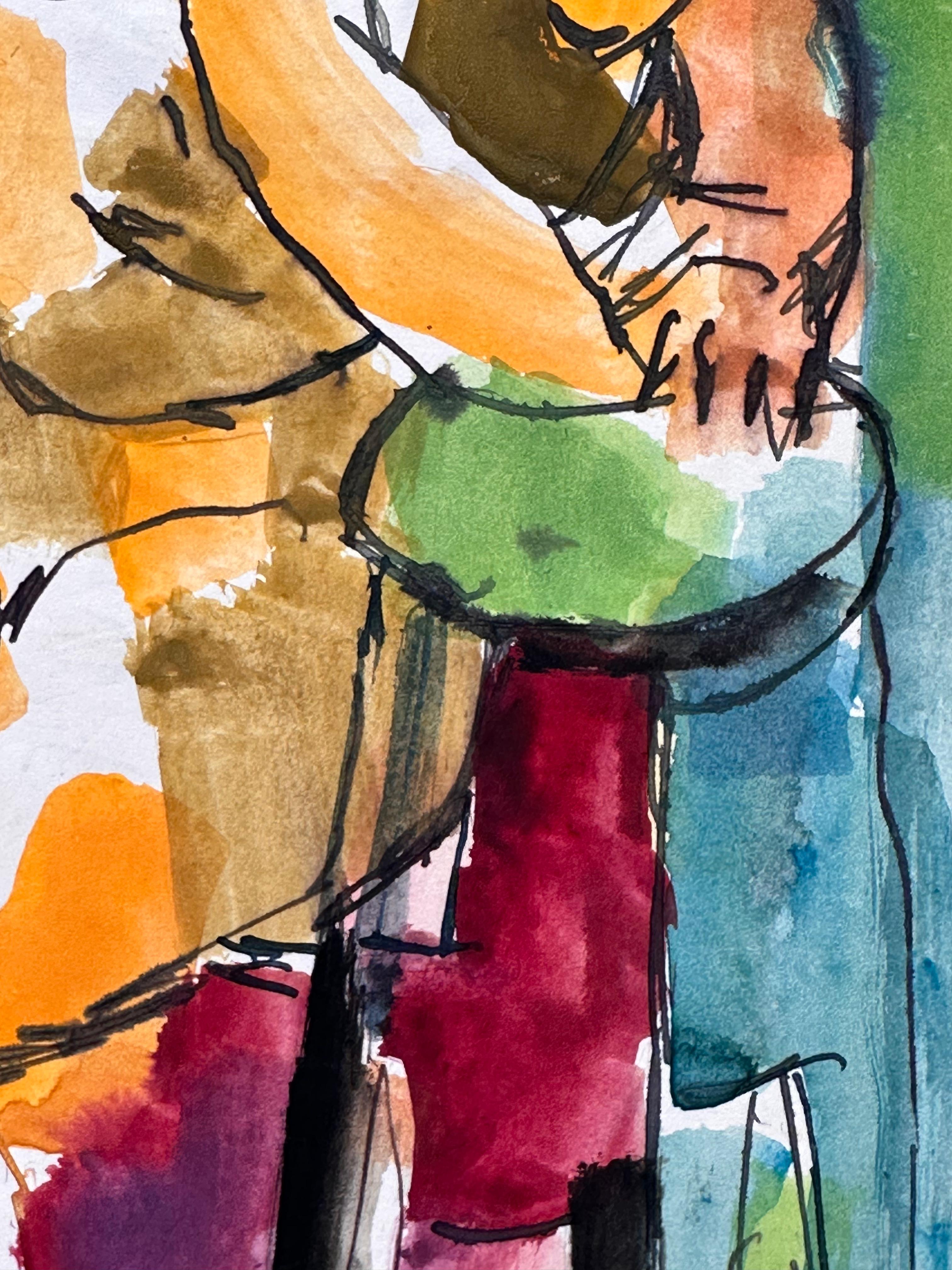 Joseph Kardonne (1911-1985). Femme nue, 1966. Aquarelle sur papier, la feuille mesure 8,25 x 13,25 pouces.  Signé, daté et titré en bas à droite. Excellent état.

Né à Newark, dans le New Jersey, en 1911, Joe Kardonne s'est intéressé à l'art dès son