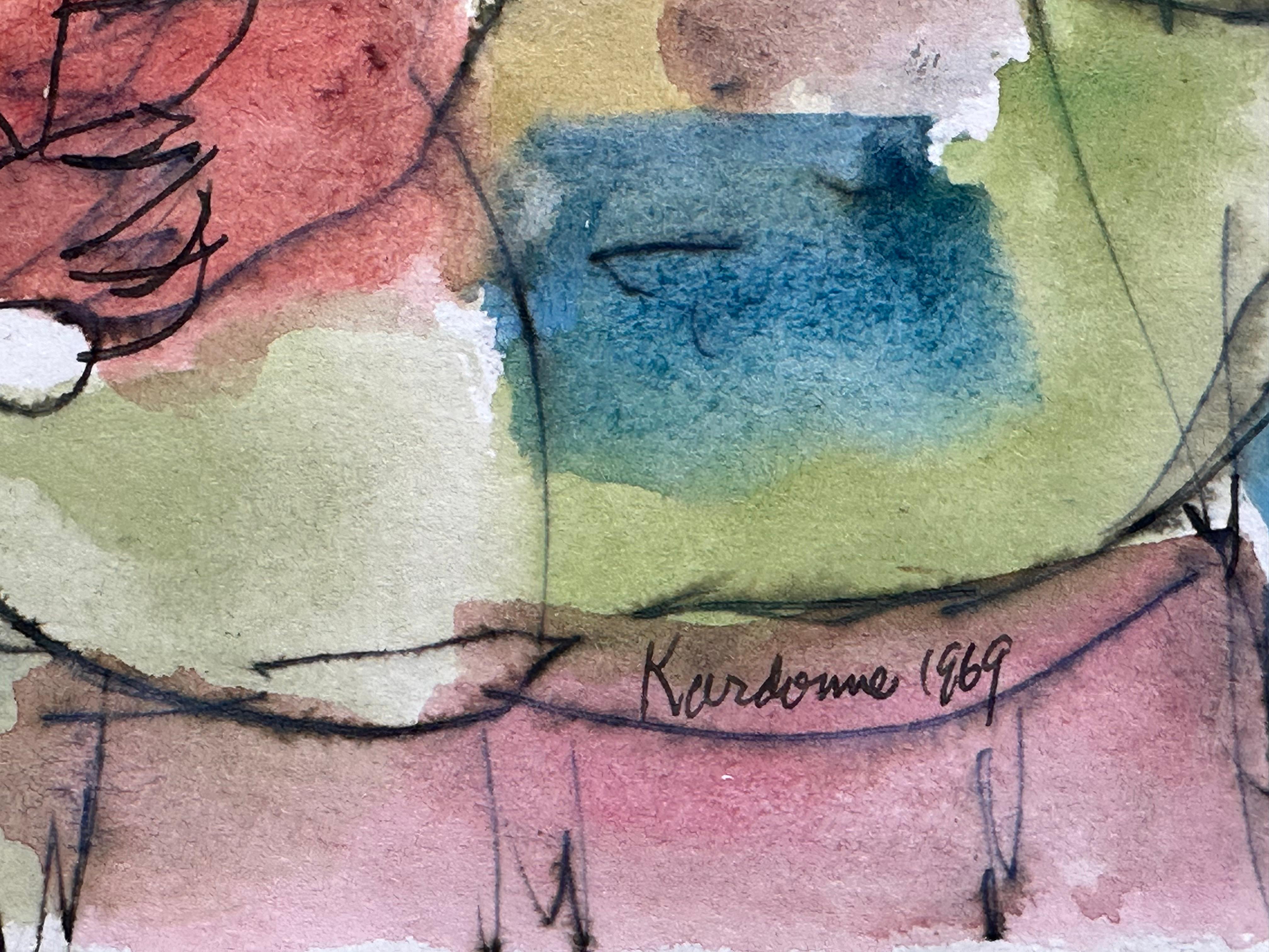 Mujeres Cubistas Desnudas - Painting de Joseph Kardonne