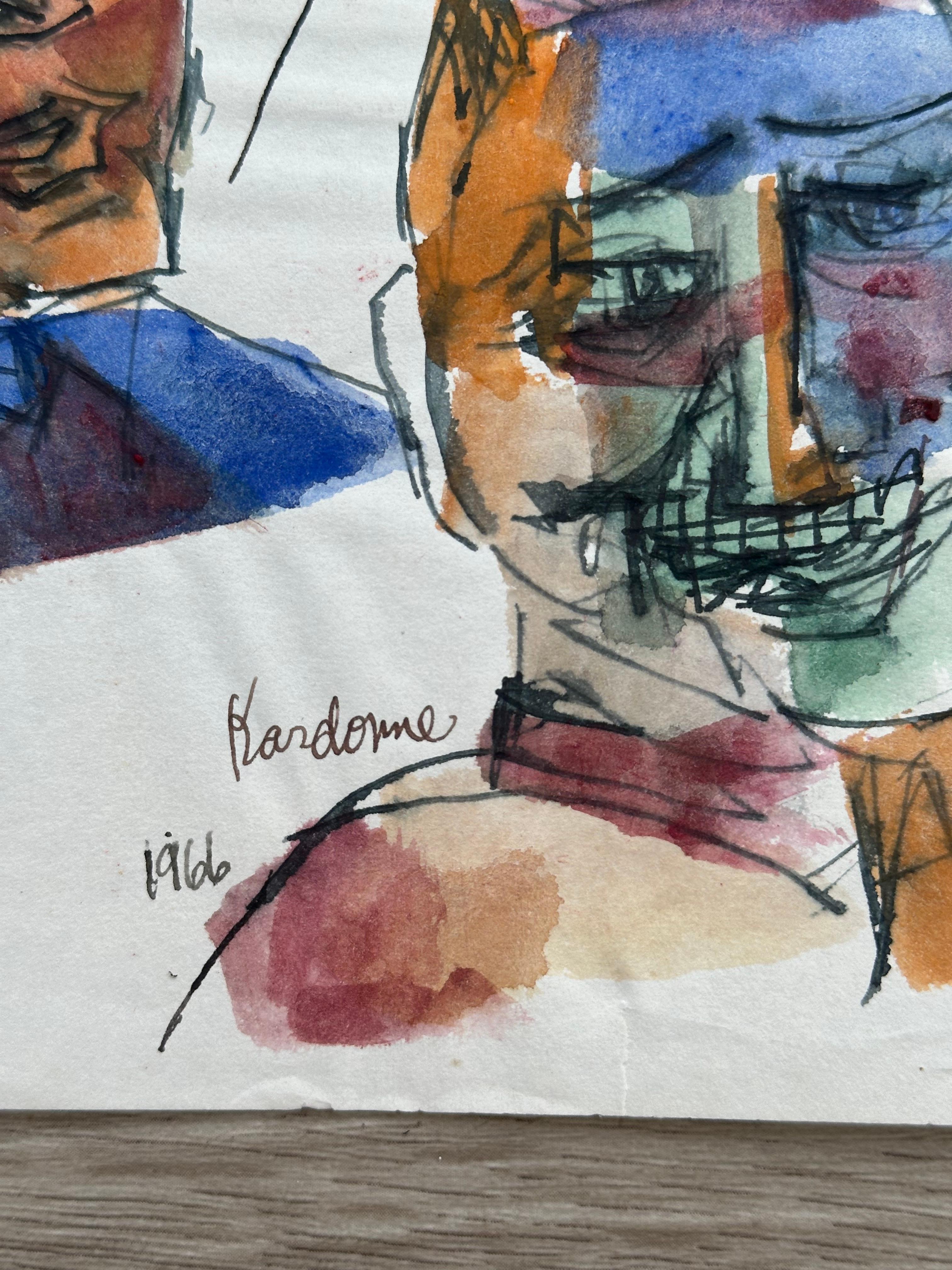 Studio di ritratto maschile - Painting di Joseph Kardonne