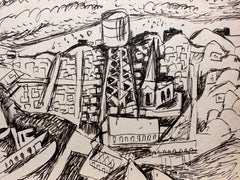 Ocean Beach Fire Island Cubist Painting