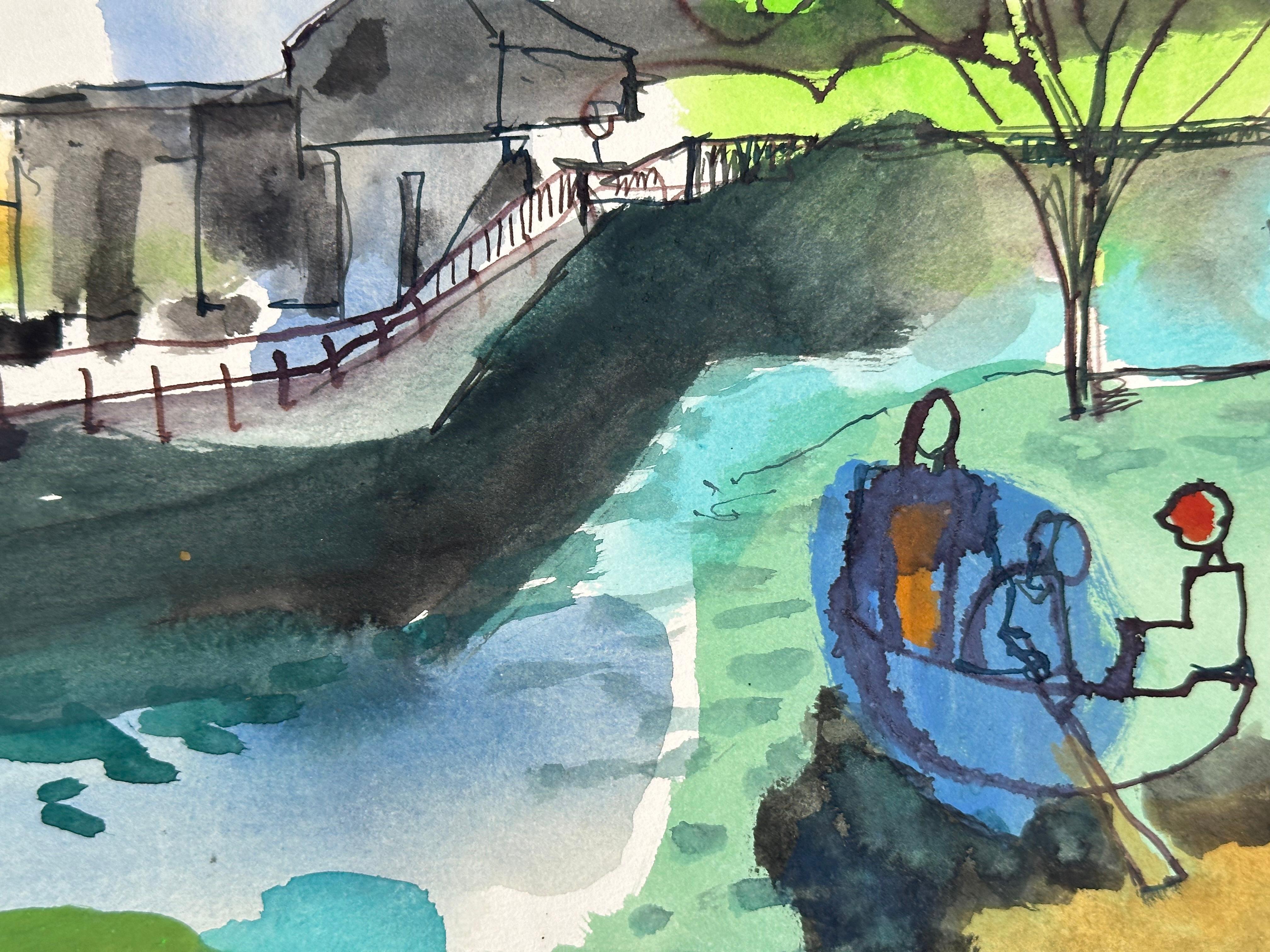 Paesaggio del fiume Passaic NJ - Painting di Joseph Kardonne