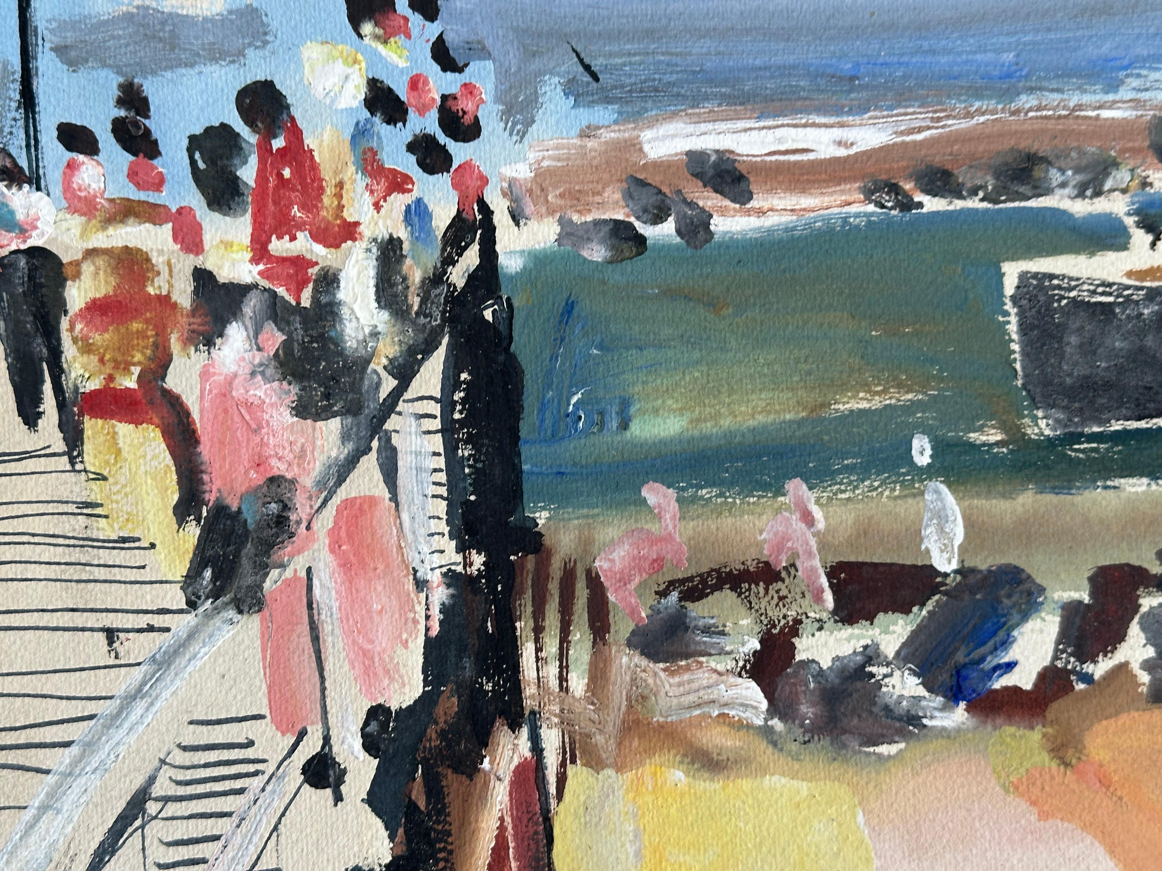 Point Pleasant NJ New Jersey Spiaggia Paesaggio - Painting Cubismo di Joseph Kardonne