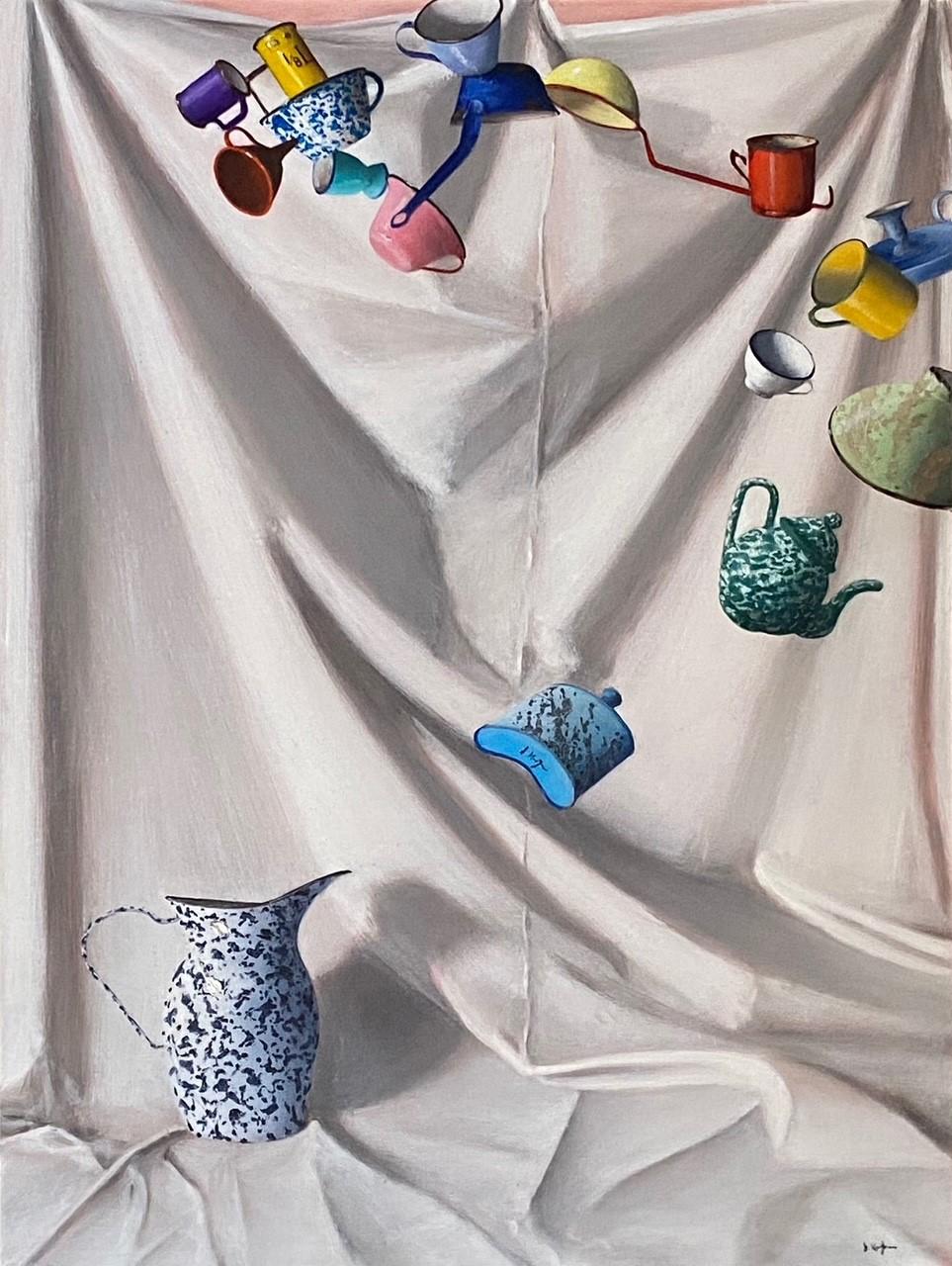 Still-Life Painting di Joseph Keiffer - Fumo di tipa