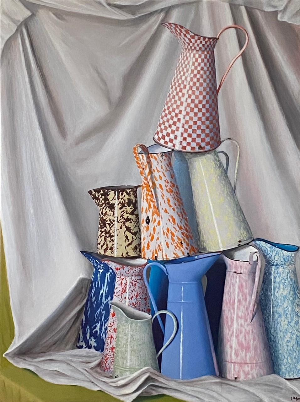 Still-Life Painting di Joseph Keiffer - Torre di Babel in stato di ubriachezza