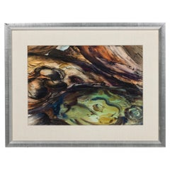 Joseph Knowles American Post-War Abstract Watercolor, Titled "Whirlpool"