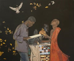 Kwaku Frimpong 2  (Mixed Media and Collage on Canvas)