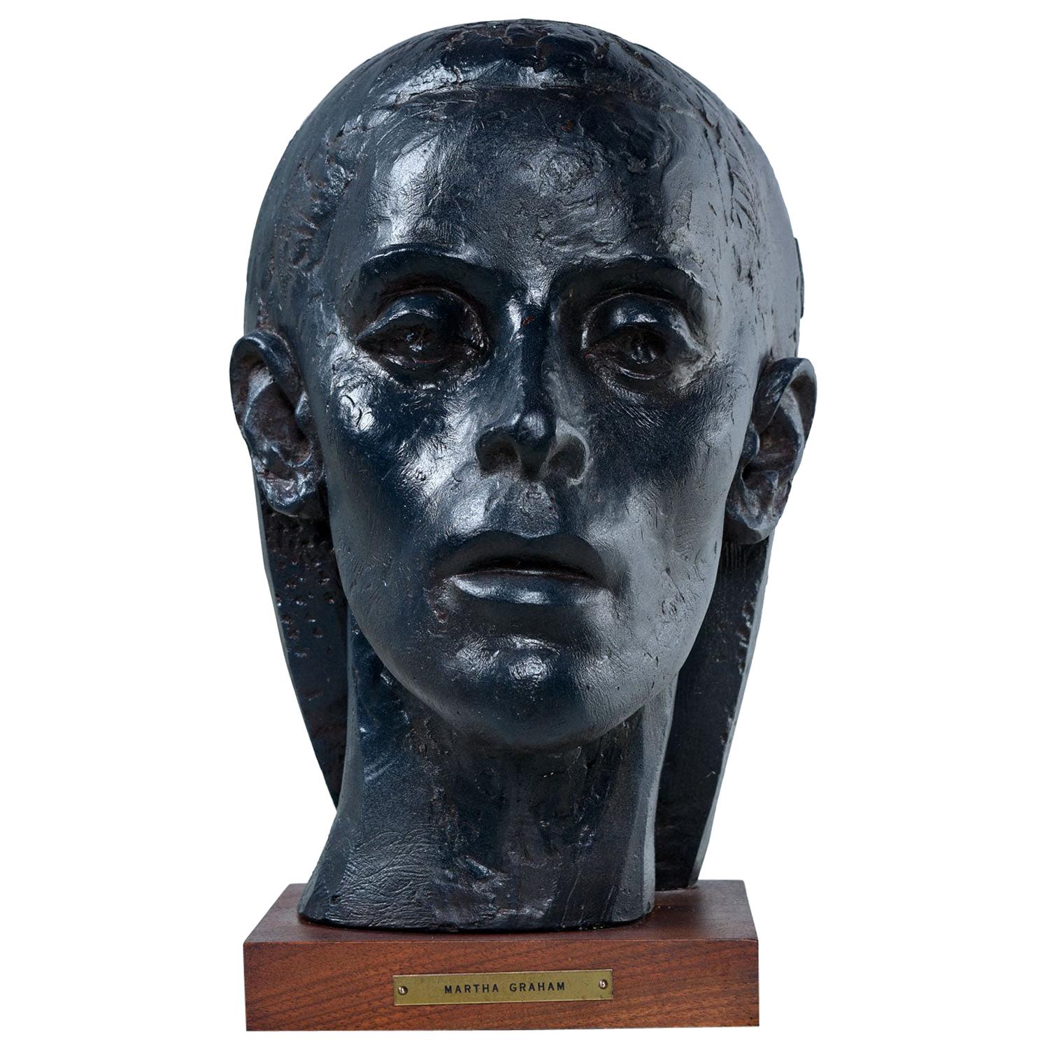 Mid-Century Modern Joseph Konzal Bust of Martha Graham For Sale