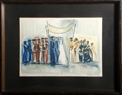 The Wedding, Modern Lithograph by Joseph Kossonogi