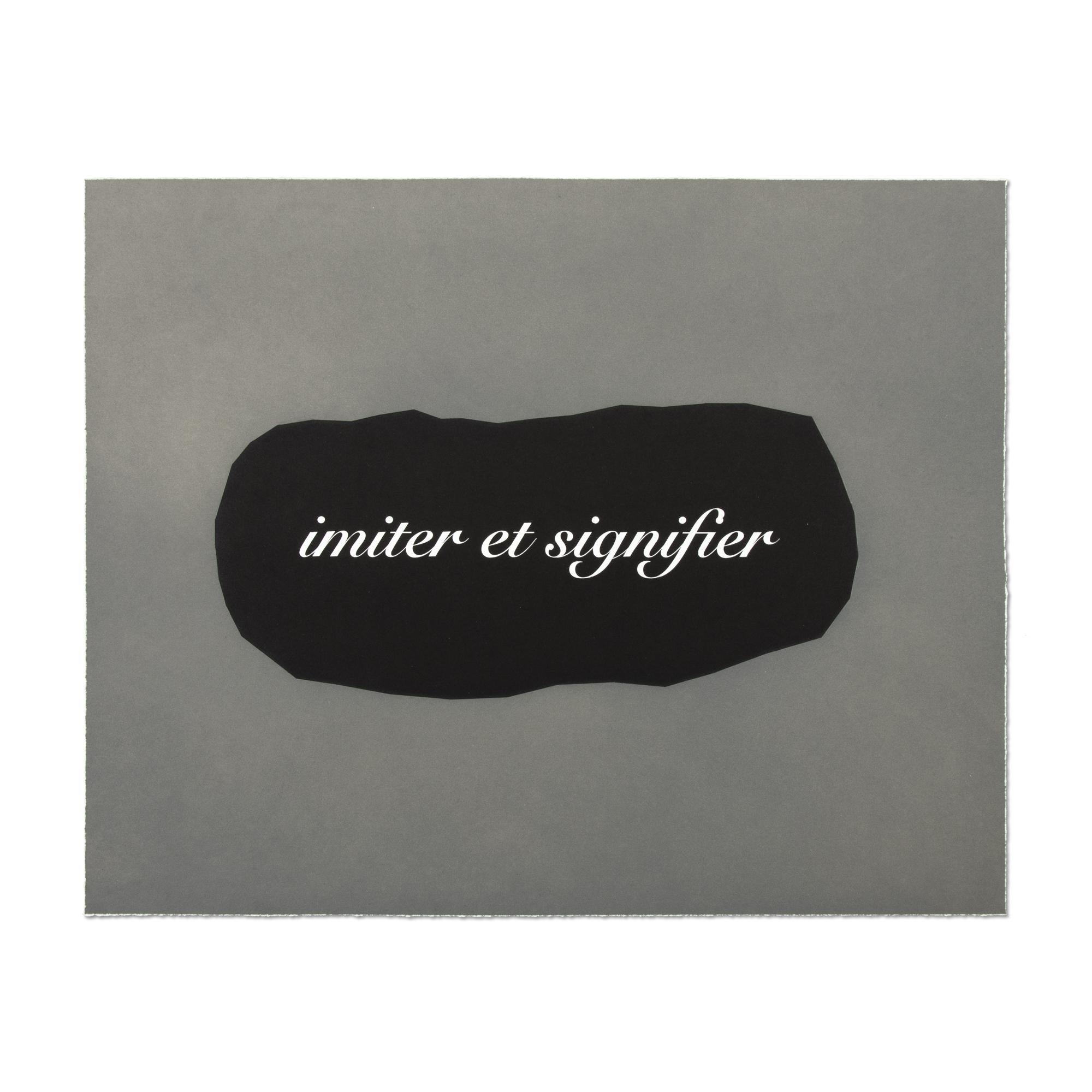 Joseph Kosuth ( American, b. 1945)
L’Essence de la rhétorique est dans l’allégorie IV, 1998
Medium: Set of three heliogravure and aquatints, on BFK Rives rag paper
Dimensions: each 40 x 50 cm (15.75 x 19.75)
Edition of 60: Hand signed and numbered