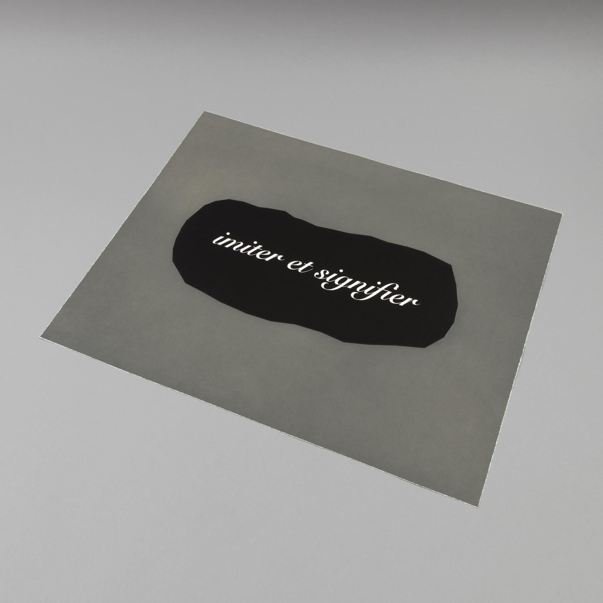 Joseph Kosuth, L'Essence de la rhétorique est dans l'allégorie IV - Signierter Druck im Angebot 5