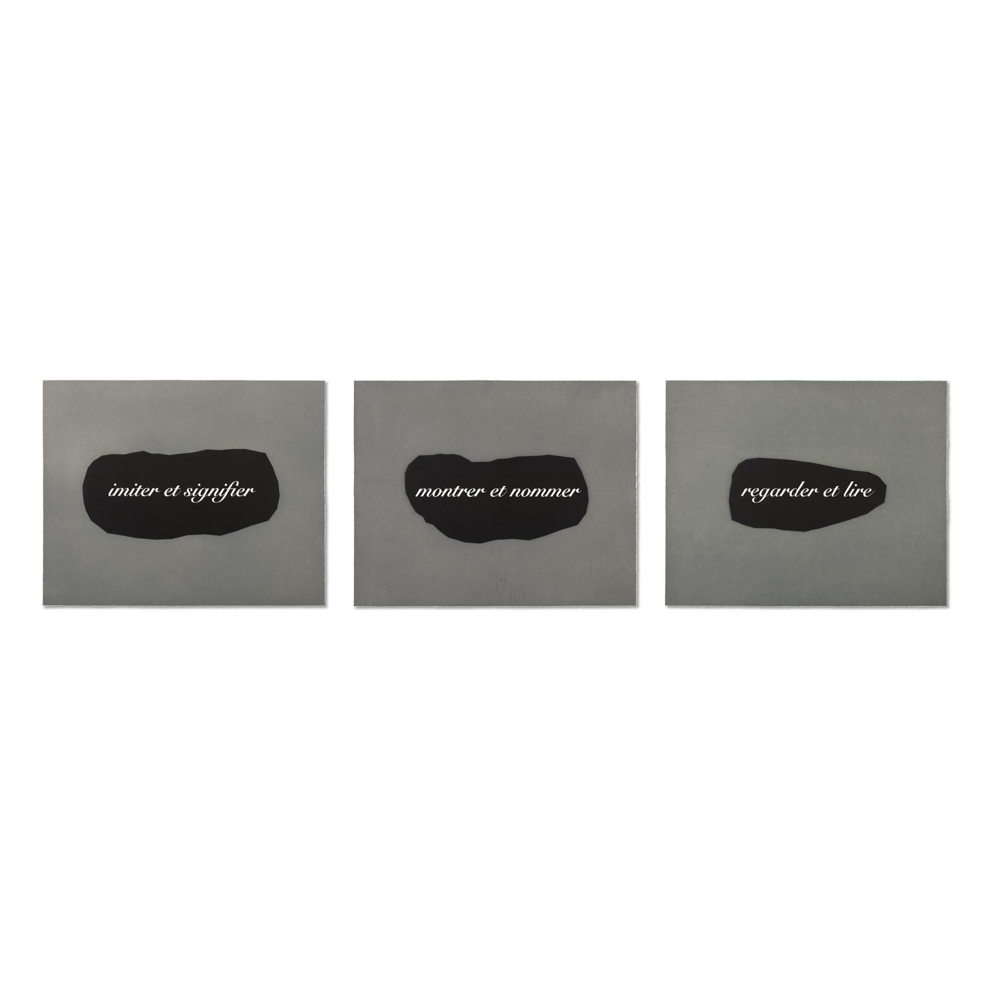 Joseph Kosuth, L'Essence de la rhétorique est dans l'allégorie IV - Stampa firmata