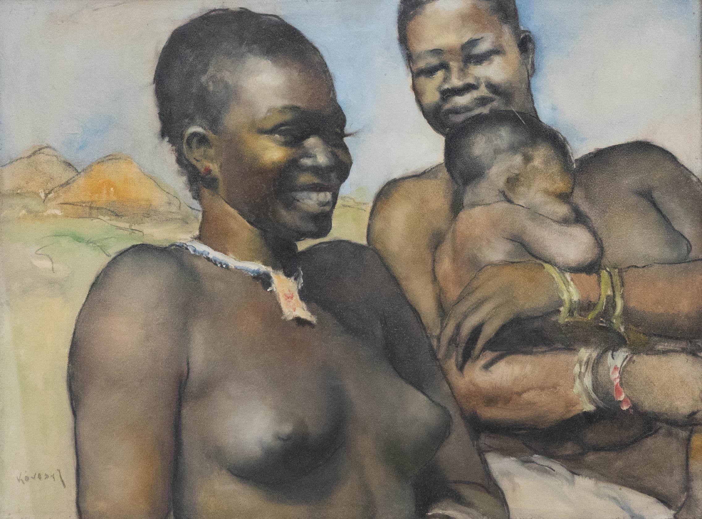 Joseph Kovesy - 20th Century Oil, Mothers For Sale 1