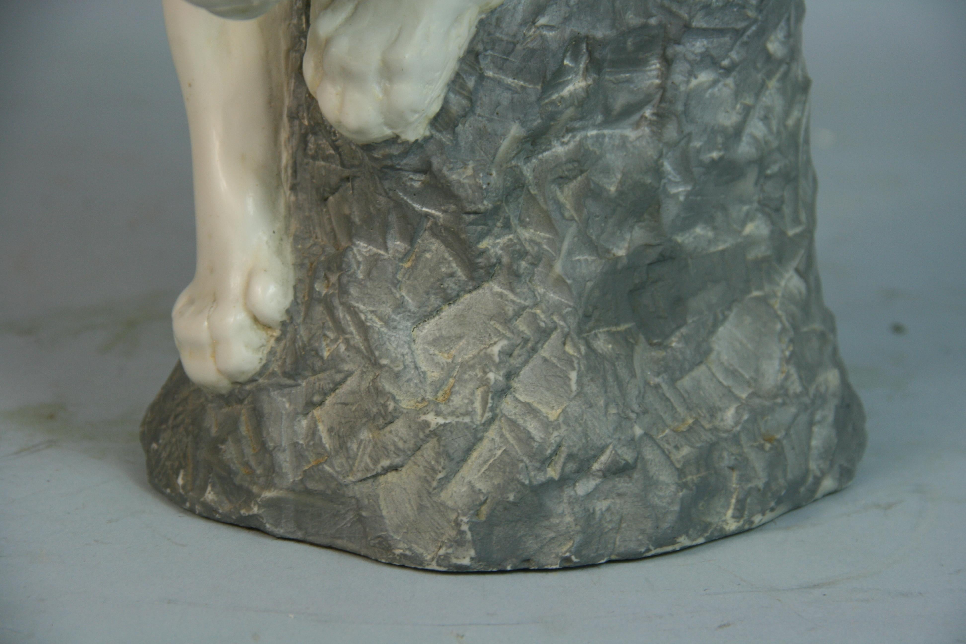 Joseph L. Boulton White Mountain Lion Stone Sculpture For Sale 8