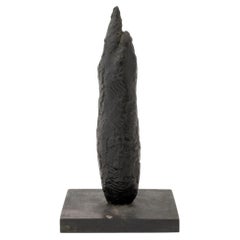 Joseph L. Gardella Abstract Black Patinated Bronze Sculpture