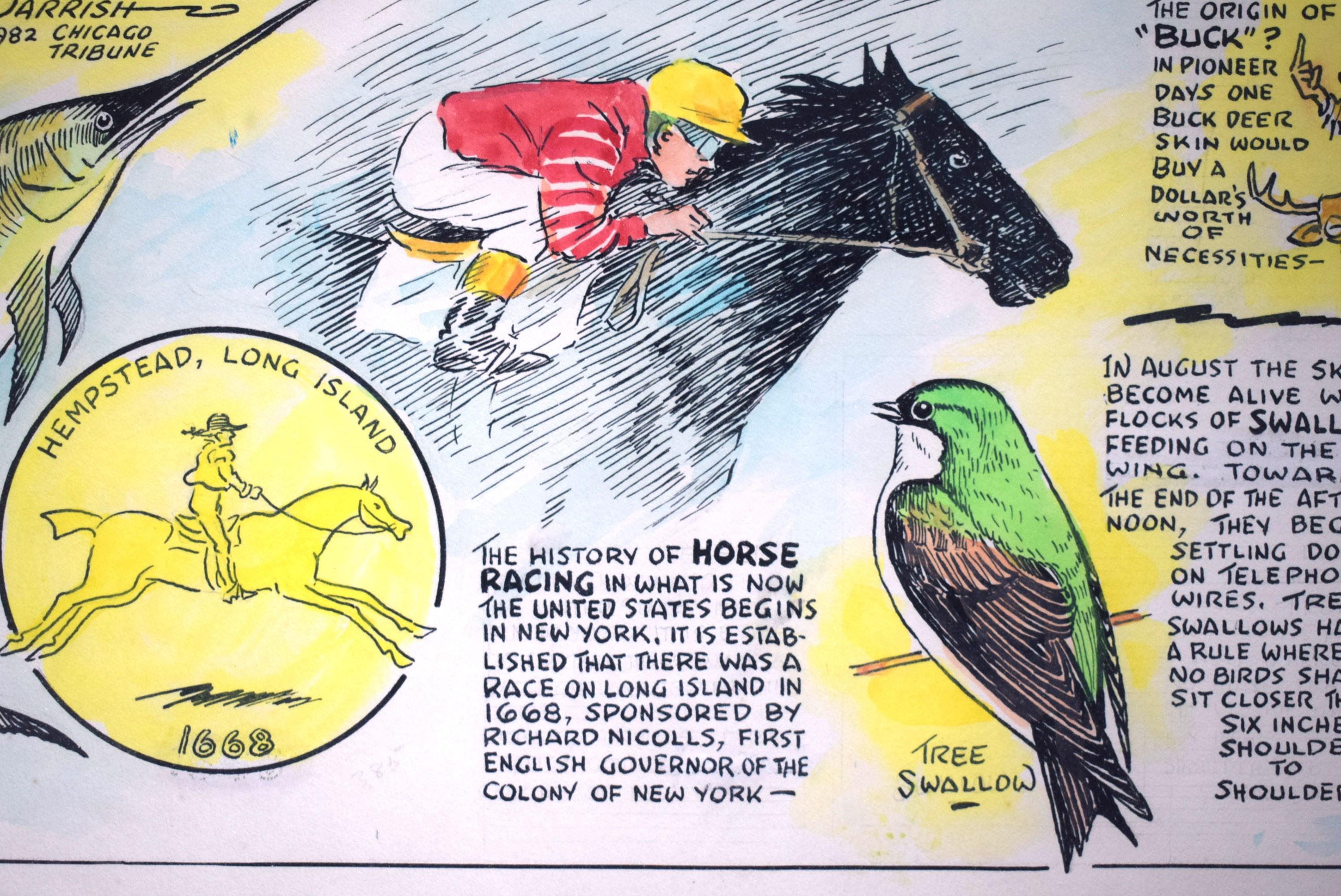 „Nature Notes“ Cartoon-Kunstwerk von Joseph L. Parrish Chicago Tribune, 1982 im Angebot 2