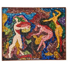 Joseph Lambert Cain (1904-2003) Figurative Abstract of Dancers "Exploration" 