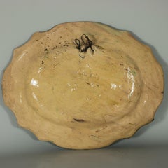 Joseph Landais Plato de pescado en mayólica Palissy