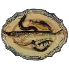 Joseph Landais Palissy Majolica Palissy Fish Platter