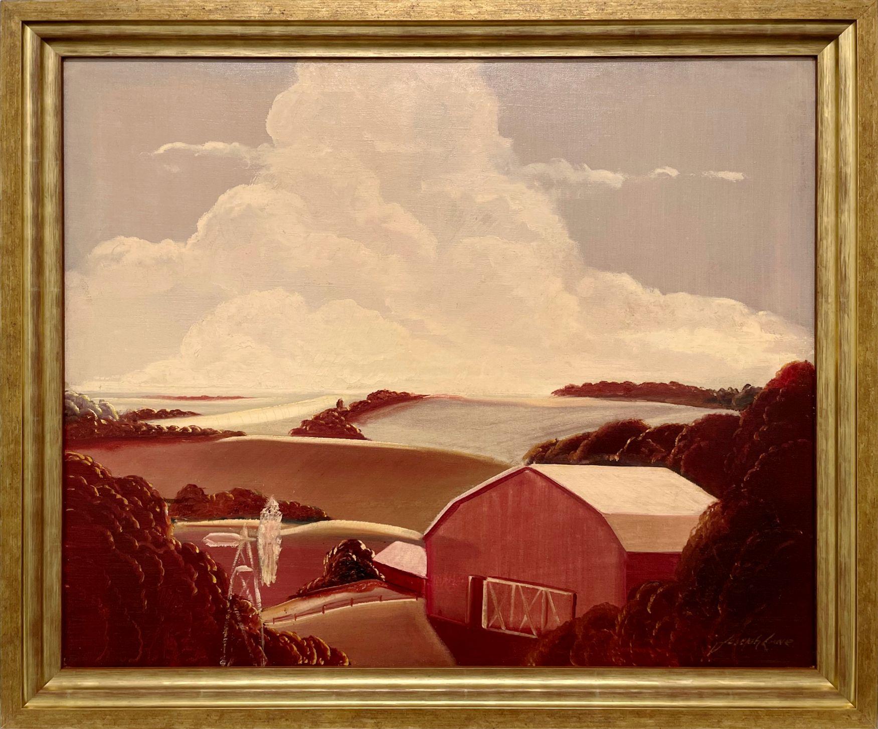 Untitled (Farm Scene) - Painting by Joseph Lane