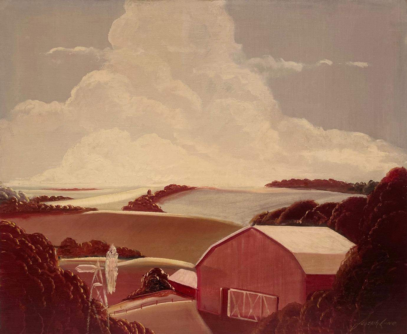 Joseph Lane Landscape Painting - Untitled (Farm Scene)