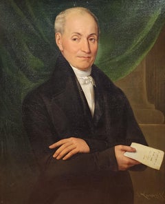 Erinnerungen an das Jahr, 1840 Porträt eines Gentleman, der eine Note hält, bemerkenswert