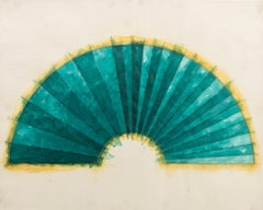 Joseph Lawrence Gardella Green Fan Mixed Media